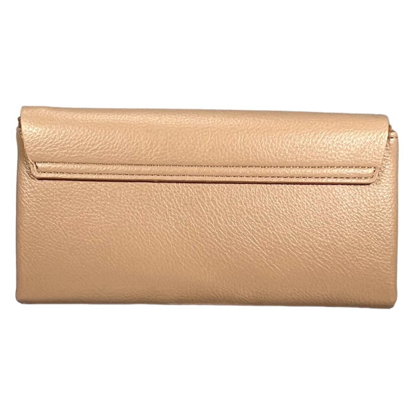 Женский кошелек экокожа, бежевый, с кнопочной застежкой Женский кошелек экокожа, бежевый, с кнопочной застежкой