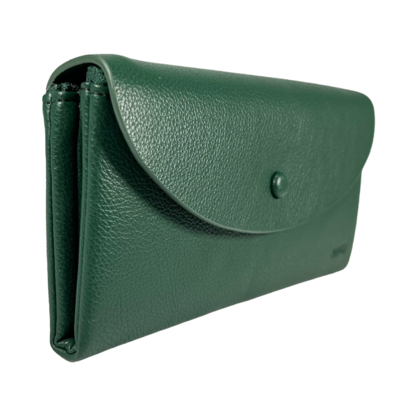 Стильный женский кошелек с экокожи, зеленый Стильный женский кошелек с экокожи, зеленый