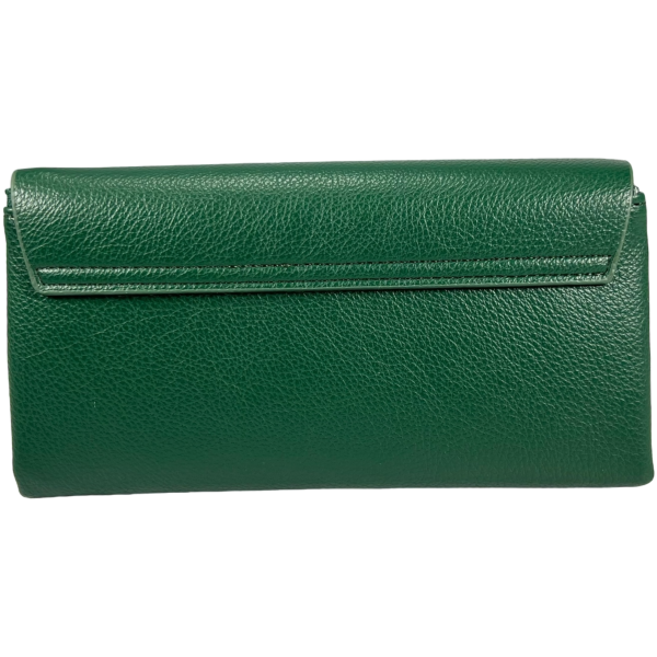Стильный женский кошелек с экокожи, зеленый Стильный женский кошелек с экокожи, зеленый