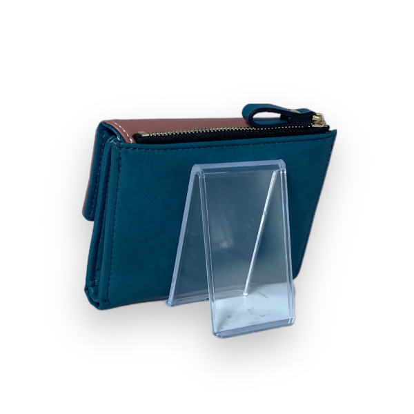 Женский кошелек Saralyn экокожа 1 отделение 5 ячеек для карт размер: 13*10*2 см бирюза+пудра Женский кошелек Saralyn экокожа 1 отделение 5 ячеек для карт размер: 13*10*2 см бирюза+пудра