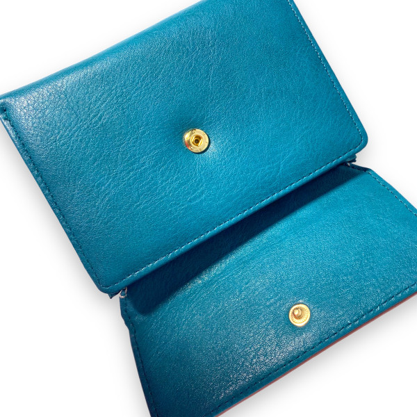 Женский кошелек Saralyn экокожа 1 отделение 5 ячеек для карт размер: 13*10*2 см бирюза+пудра Женский кошелек Saralyn экокожа 1 отделение 5 ячеек для карт размер: 13*10*2 см бирюза+пудра