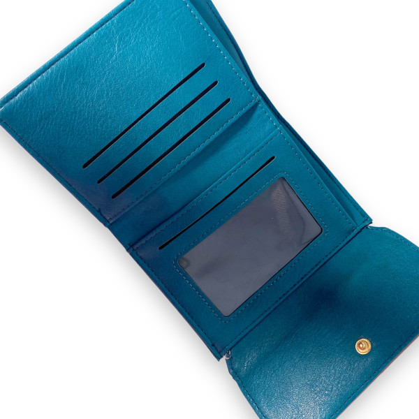 Женский кошелек Saralyn экокожа 1 отделение 5 ячеек для карт размер: 13*10*2 см бирюза+пудра Женский кошелек Saralyn экокожа 1 отделение 5 ячеек для карт размер: 13*10*2 см бирюза+пудра