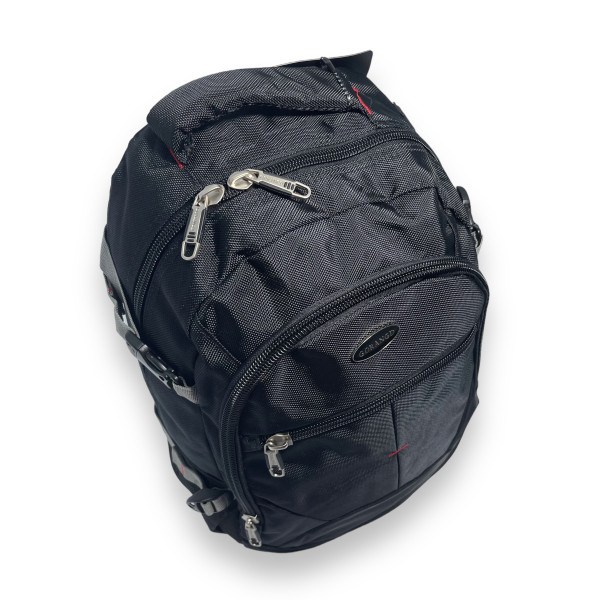 Міський рюкзак, 21 л, два відділення, фронтальні кишені, бічні кишені, чорний