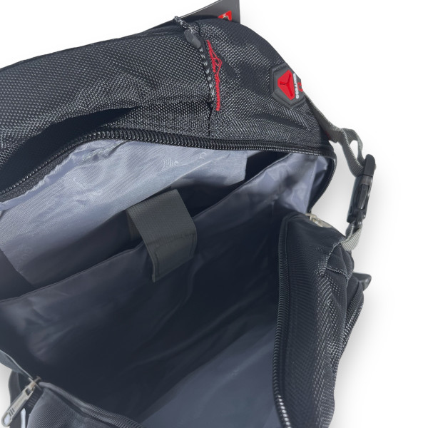 Міський рюкзак, 21 л, два відділення, фронтальні кишені, бічні кишені, чорний