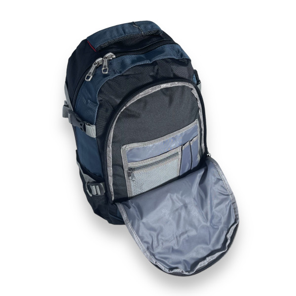 Міський рюкзак, 21 л, два відділення, фронтальні кишені, бічні кишені, синій