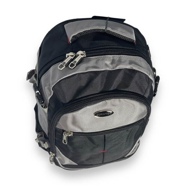 Рюкзак міський, 20 л, два відділення, фронтальні кишені, бічні кишені, сірий