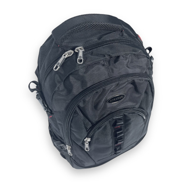 Рюкзак міський, вмісткий, 20 л, 2 відділення, фронтальні кишені, бічні кишені, чорний