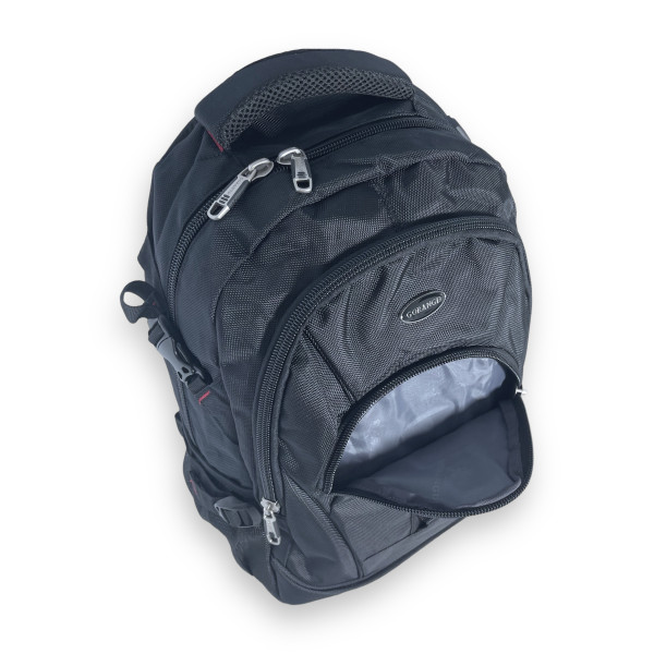 Рюкзак міський, вмісткий, 20 л, 2 відділення, фронтальні кишені, бічні кишені, чорний