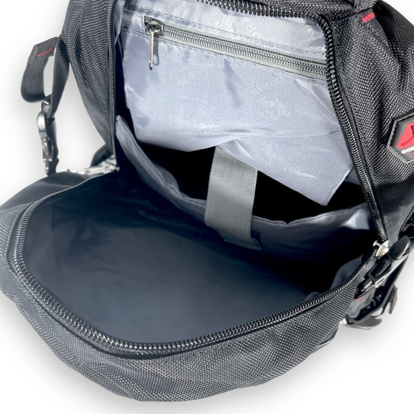 Рюкзак міський, вмісткий, 20 л, 2 відділення, фронтальні кишені, бічні кишені, чорний