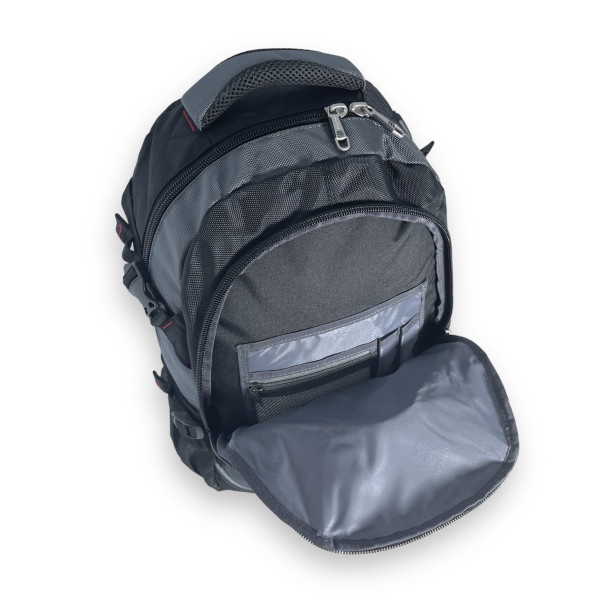 Рюкзак міський, 20 л, 2 відділення, фронтальні кишені, бічні кишені, сірий