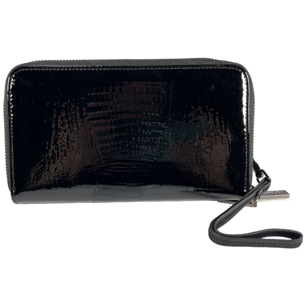 Кошелек кожаный женский, черный, с застежкой на молнии Кошелек кожаный женский, черный, с застежкой на молнии