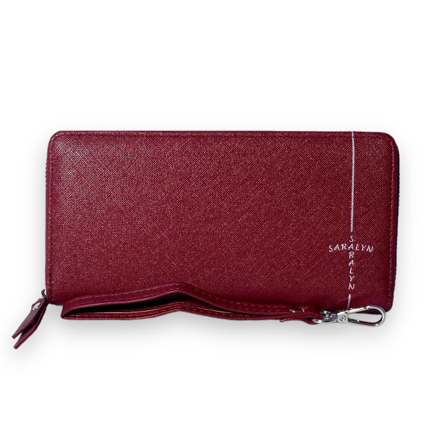 Женский клатч Saralyn экокожа 2 отделения 12 ячеек для карт размер: 20*10*2.5 см бордовый Женский клатч Saralyn экокожа 2 отделения 12 ячеек для карт размер: 20*10*2.5 см бордовый