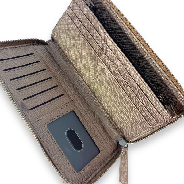 Женский клатч Saralyn экокожа 2 отделения 12 ячеек для карт размер: 20*10*2.5 см бронза Женский клатч Saralyn экокожа 2 отделения 12 ячеек для карт размер: 20*10*2.5 см бронза