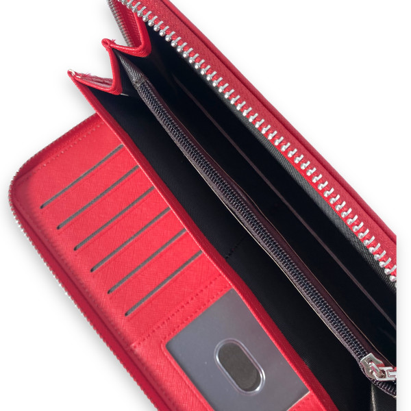 Жіночий клатч Saralyn екошкіра 2 відділення 12 осередків для карт розмір: 20*10*2.5 см червоний