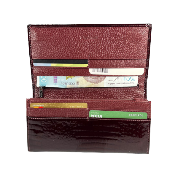 Женский кошелек Cardinal из натуральной кожи, бордовый, с застежкой на молнии Женский кошелек Cardinal из натуральной кожи, бордовый, с застежкой на молнии