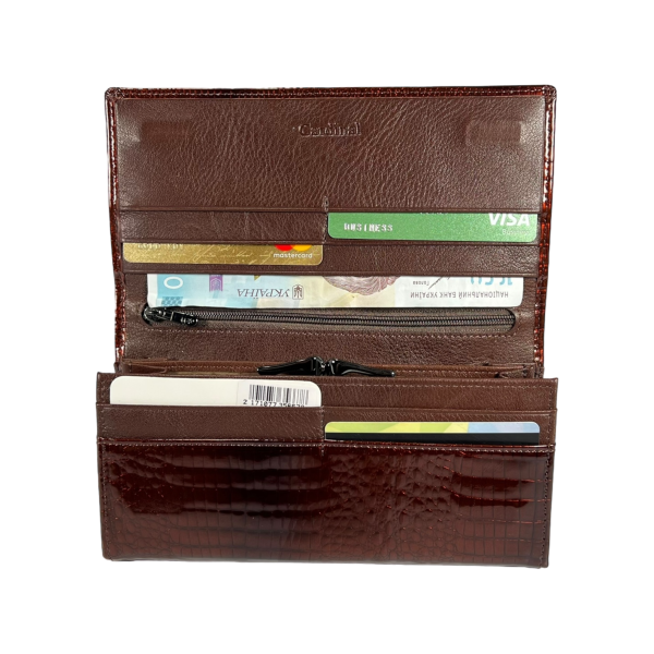 Кошелек женский из натуральной кожи, коричневый, с застежкой на молнии, монетница Кошелек женский из натуральной кожи, коричневый, с застежкой на молнии, монетница