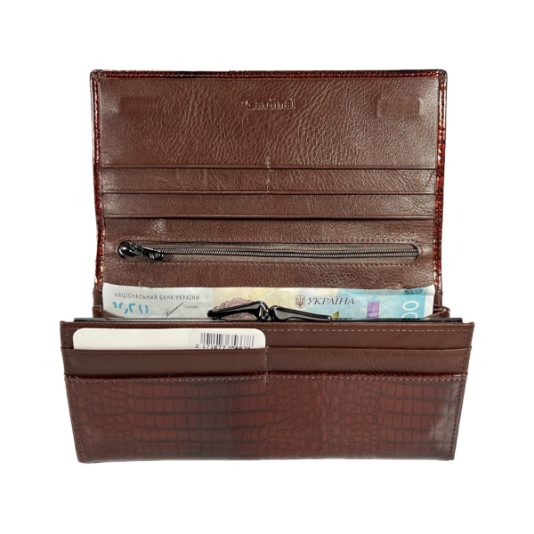 Кошелек женский из натуральной кожи, коричневый, с застежкой на молнии, монетница Кошелек женский из натуральной кожи, коричневый, с застежкой на молнии, монетница