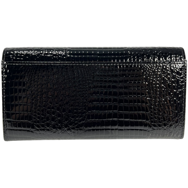 Кошелек из натуральной кожи, черный, с застежкой на молнии Кошелек из натуральной кожи, черный, с застежкой на молнии