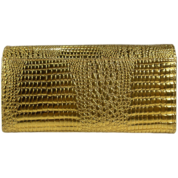 Гаманець елегантний шкіряний, золотий, з застібкою на блискавці Гаманець елегантний шкіряний, золотий, з застібкою на блискавці