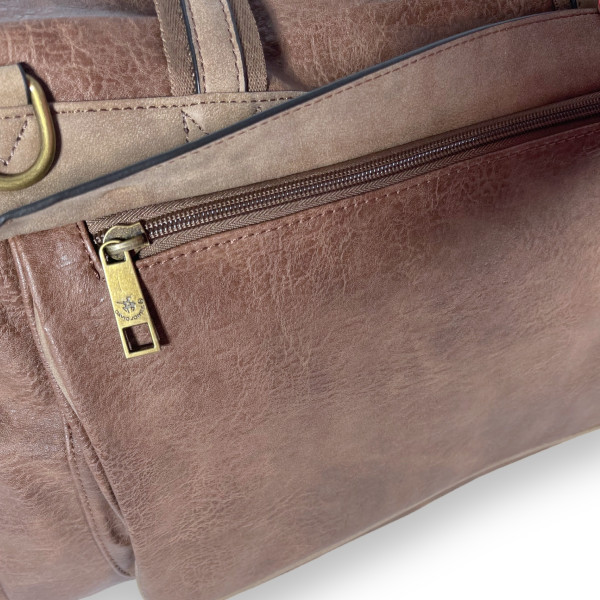 Сумка дорожная David Jones, одно отделение, один фронтальный карман, съемный ремень, размер 55*32*15см коричневая Сумка дорожная David Jones, одно отделение, один фронтальный карман, съемный ремень, размер 55*32*15см коричневая