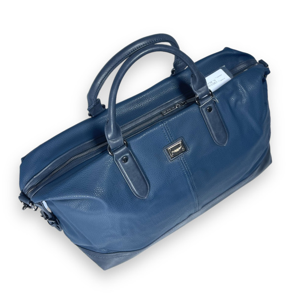 Сумка дорожная David Jones, одно отделение, три внутренних кармана, съемный ремень, размер: 50*33*21 см, синяя Сумка дорожная David Jones, одно отделение, три внутренних кармана, съемный ремень, размер: 50*33*21 см, синяя