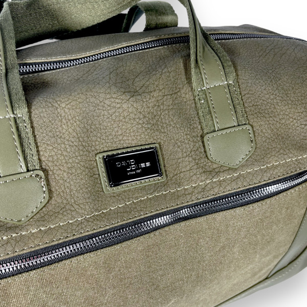 Сумка дорожная David Jones, одно отделение, один фронтальный карман, съемный ремень, размер 54*35*20см, хаки Сумка дорожная David Jones, одно отделение, один фронтальный карман, съемный ремень, размер 54*35*20см, хаки