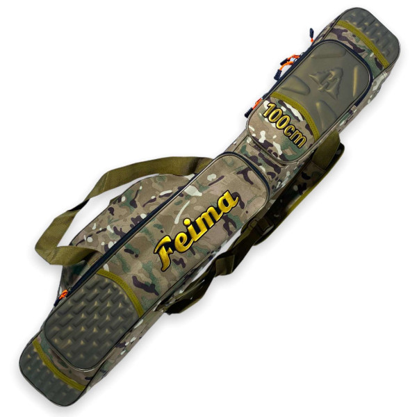 Чехол рыболовный для удочек с катушками Feima СР1.0-3, три отдела, жесткий, размер: 100*30*25 см, камуфляж Чехол рыболовный для удочек с катушками Feima СР1.0-3, три отдела, жесткий, размер: 100*30*25 см, камуфляж