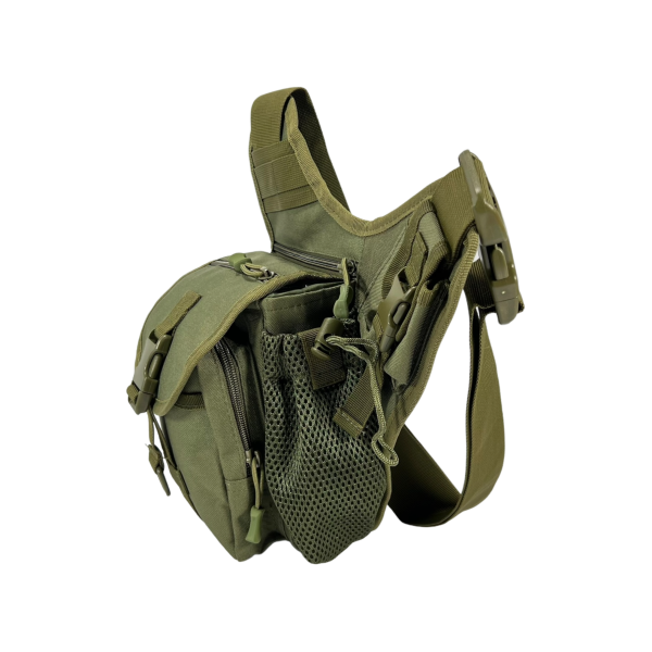 Сумка-слінг спінінгіста на чотири віділеня D033 зелена Сумка-слінг спінінгіста на чотири віділеня D033 зелена