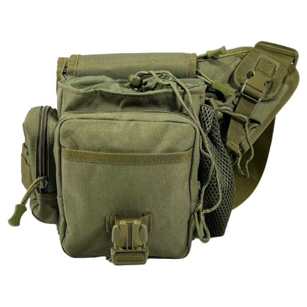 Сумка-слінг спінінгіста на чотири віділеня D033 зелена Сумка-слінг спінінгіста на чотири віділеня D033 зелена