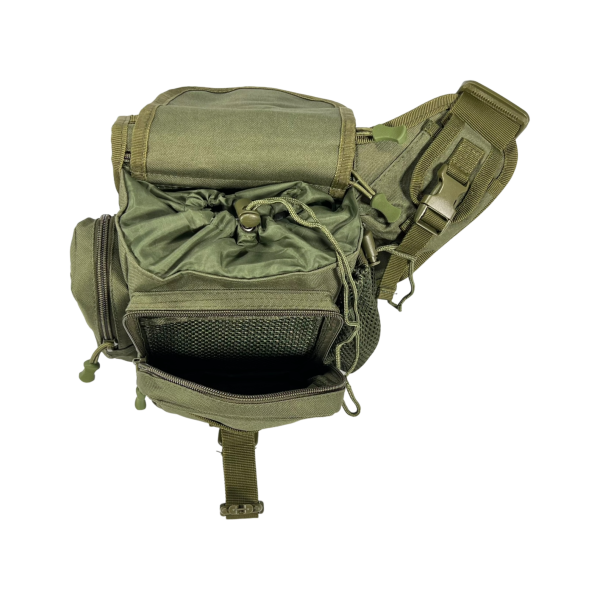 Сумка-слінг спінінгіста на чотири віділеня D033 зелена Сумка-слінг спінінгіста на чотири віділеня D033 зелена