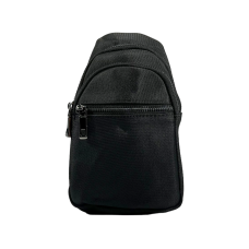 Компактная сумка-слинг на три отделения черного цвета