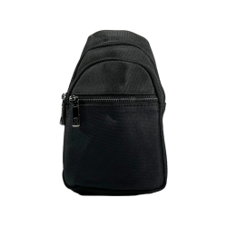 Компактная сумка-слинг на три отделения черного цвета Компактная сумка-слинг на три отделения черного цвета