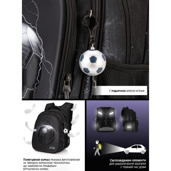 Рюкзак школьный Футбольный мяч для мальчика Рюкзак школьный Футбольный мяч для мальчика