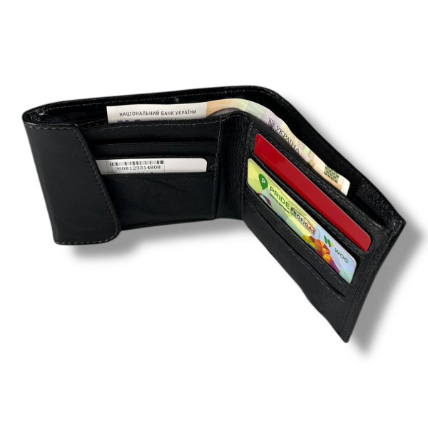 Мужской кошелек на магнитной застежке, черный, стильный и удобный Мужской кошелек на магнитной застежке, черный, стильный и удобный