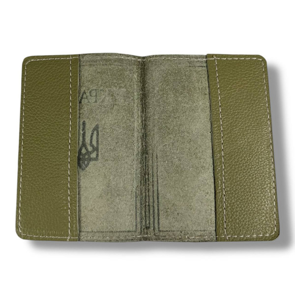 Обложка для паспорта BagWay из натуральной кожи, зеленая