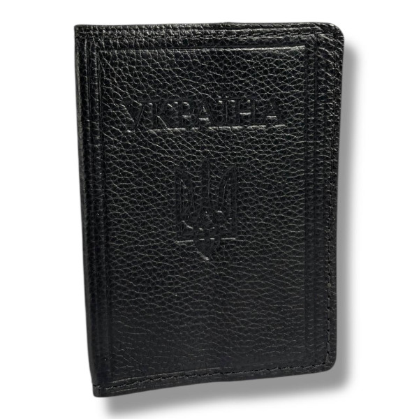 Обложка для паспорта BagWay, из натуральной кожи, черная Обложка для паспорта BagWay, из натуральной кожи, черная