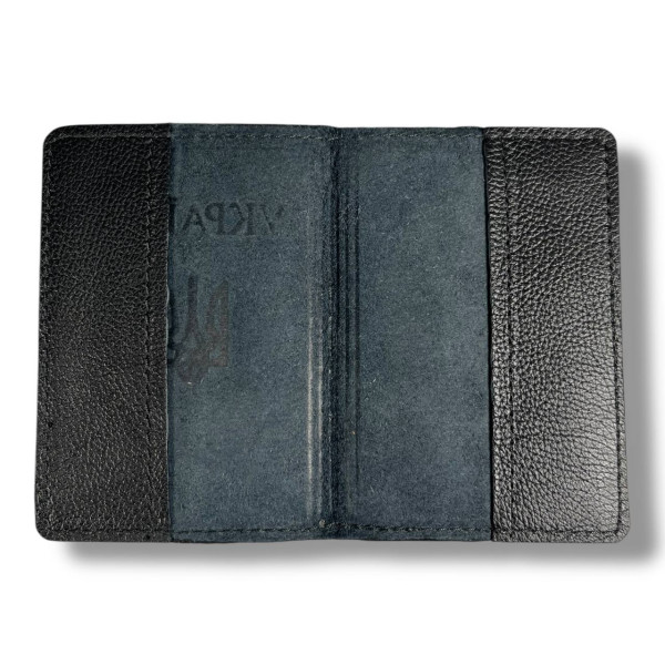 Обложка для паспорта BagWay, из натуральной кожи, черная Обложка для паспорта BagWay, из натуральной кожи, черная