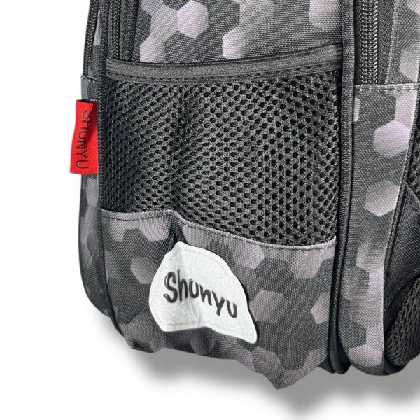 Черный рюкзак для мальчиков с принтом Мяч, водонепроницаемый, пенал в комплекте Черный рюкзак для мальчиков с принтом Мяч, водонепроницаемый, пенал в комплекте