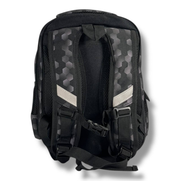 Черный рюкзак для мальчиков с принтом Мяч, водонепроницаемый, пенал в комплекте Черный рюкзак для мальчиков с принтом Мяч, водонепроницаемый, пенал в комплекте