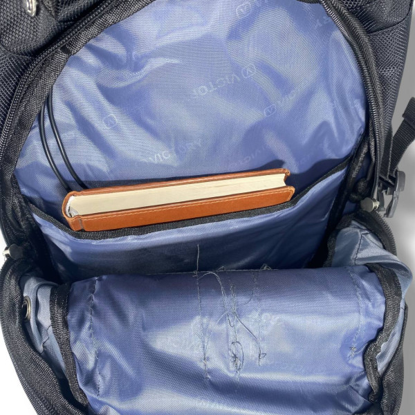 Універсальний міський рюкзак з водовідштовхувальної тканини 16 л чорного кольору 