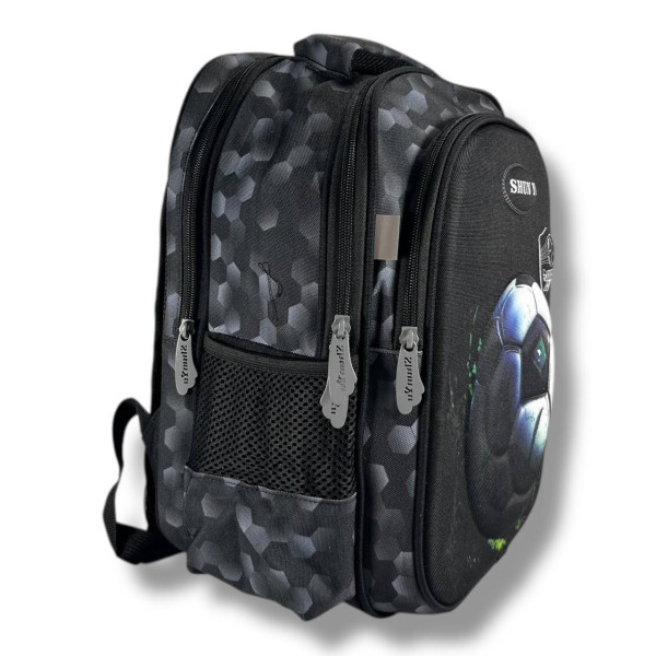 Школьный рюкзак для мальчиков с принтом Мяч, емкий и легкий, пенал в комплекте Школьный рюкзак для мальчиков с принтом Мяч, емкий и легкий, пенал в комплекте