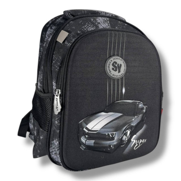 Школьный рюкзак для мальчиков 1-4 классов, пенал в комплекте, вместительный и легкий, принт Машинка, 20 л Школьный рюкзак для мальчиков 1-4 классов, пенал в комплекте, вместительный и легкий, принт Машинка, 20 л