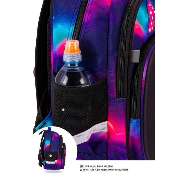 Шкільний рюкзак Sky Name (Winner) для дівчинки 1-4 клас, принт Кошеня, на 2 відділення Шкільний рюкзак Sky Name (Winner) для дівчинки 1-4 клас, принт Кошеня, на 2 відділення