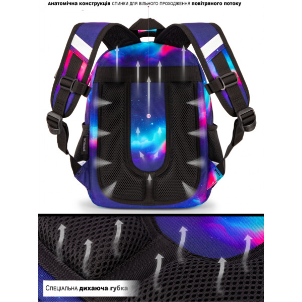 Шкільний рюкзак Sky Name (Winner) для дівчинки 1-4 клас, принт Кошеня, на 2 відділення Шкільний рюкзак Sky Name (Winner) для дівчинки 1-4 клас, принт Кошеня, на 2 відділення