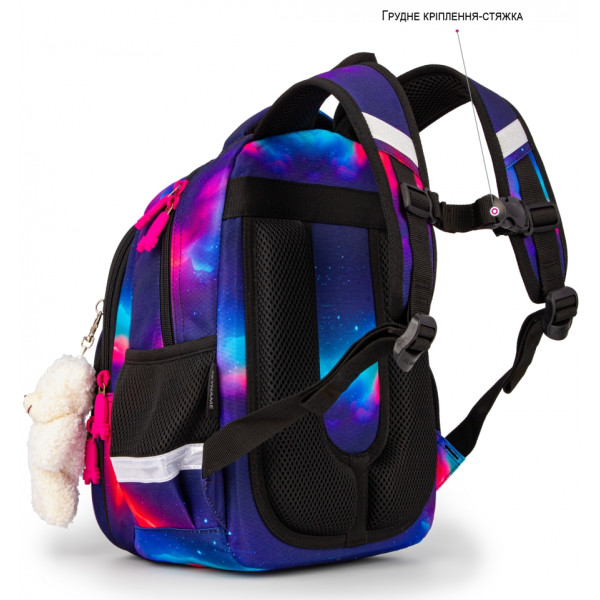 Шкільний рюкзак Sky Name (Winner) для дівчинки 1-4 клас, принт Кошеня, на 2 відділення Шкільний рюкзак Sky Name (Winner) для дівчинки 1-4 клас, принт Кошеня, на 2 відділення