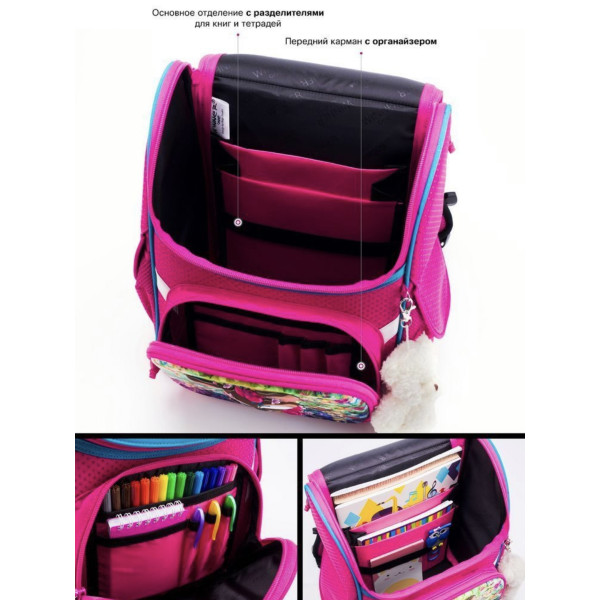 Шкільний рюкзак Sky Name (Winner) для дівчаток 1-4 клас, водовідштовхувальна тканина, 14 л, принт Цуценя Шкільний рюкзак Sky Name (Winner) для дівчаток 1-4 клас, водовідштовхувальна тканина, 14 л, принт Цуценя