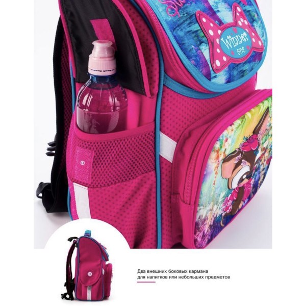 Шкільний рюкзак Sky Name (Winner) для дівчаток 1-4 клас, водовідштовхувальна тканина, 14 л, принт Цуценя Шкільний рюкзак Sky Name (Winner) для дівчаток 1-4 клас, водовідштовхувальна тканина, 14 л, принт Цуценя