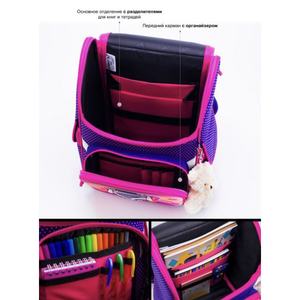 Шкільний рюкзак Sky Name (Winner) для дівчаток 1-4 клас, водовідштовхувальна тканина, 14 л, принт Сова Шкільний рюкзак Sky Name (Winner) для дівчаток 1-4 клас, водовідштовхувальна тканина, 14 л, принт Сова