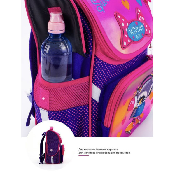 Шкільний рюкзак Sky Name (Winner) для дівчаток 1-4 клас, водовідштовхувальна тканина, 14 л, принт Сова Шкільний рюкзак Sky Name (Winner) для дівчаток 1-4 клас, водовідштовхувальна тканина, 14 л, принт Сова