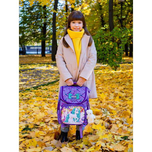 Ранец школьный Sky Name, одно отделение, сиреневый Ранец школьный Sky Name, одно отделение, сиреневый
